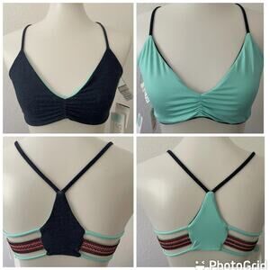 L*Space By Monica Wise Swim Women Bikini Top Reversible Swimwear